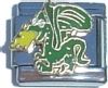 Green dragon - 9mm Italian enamel charm